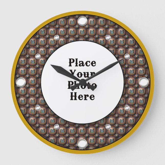 Native American Frame Your Photo Wall Clock (Front)