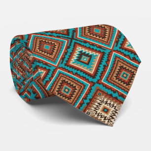 Native American Geometric Motif Tie