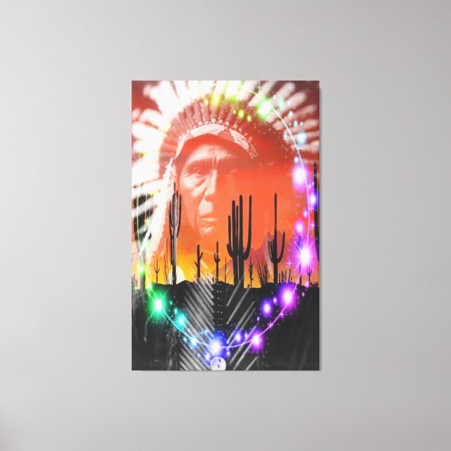 Native American Ghost Dance Canvas Print (Front)