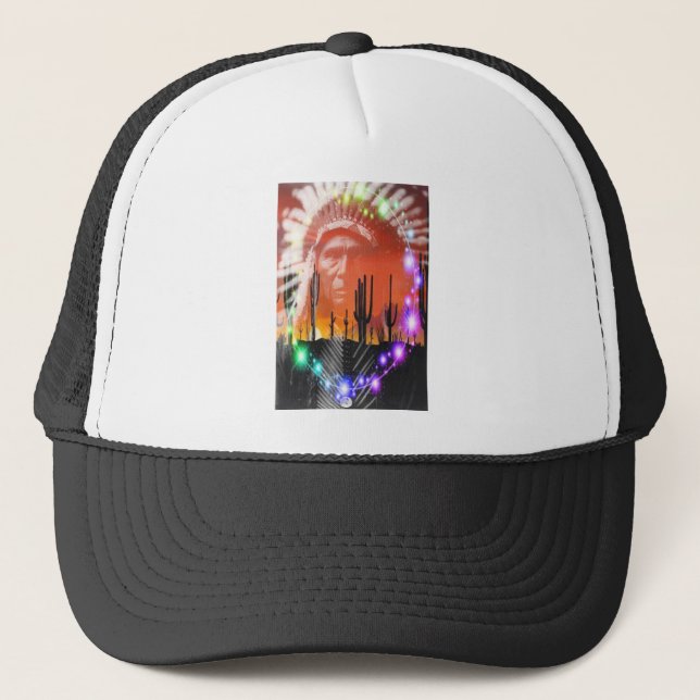 Native American Ghost Dance Trucker Hat (Front)