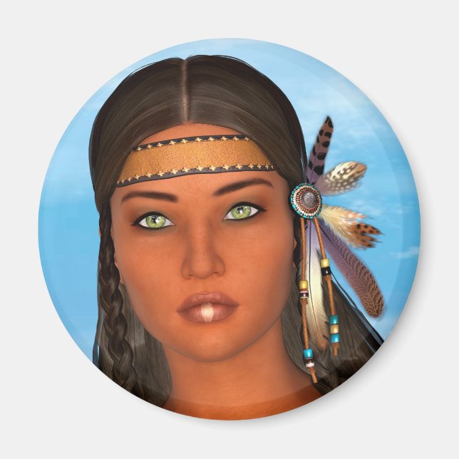 Native American Girl Magnet (Front)
