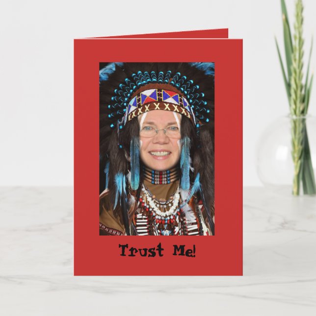 Native American Headdress Greeting Card (Front)
