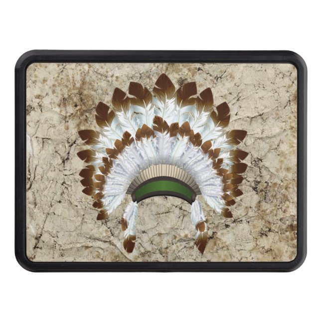 Native American Headdress Hitch Cover (Front)