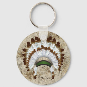 Native American Headdress Keychain