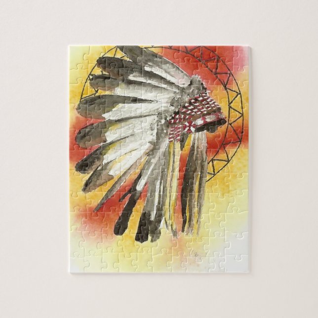 Native American Headresss Jigsaw Puzzle (Vertical)