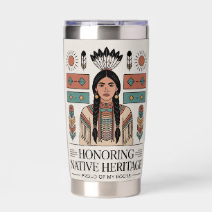 Native american heritage insulated tumbler