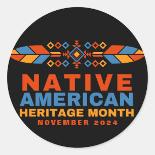 Native American Heritage Month 2025 Classic Round Sticker