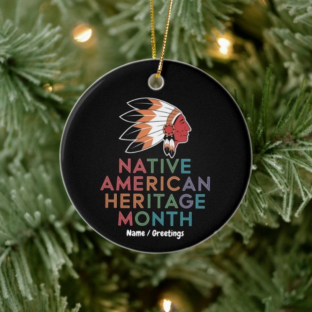 Native American Heritage Month Celebration Ceramic Ornament (Tree)