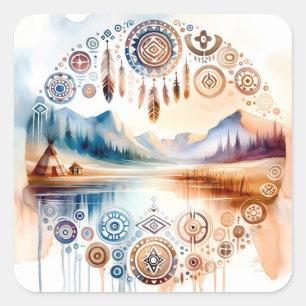 Native American Heritage Month Square Sticker