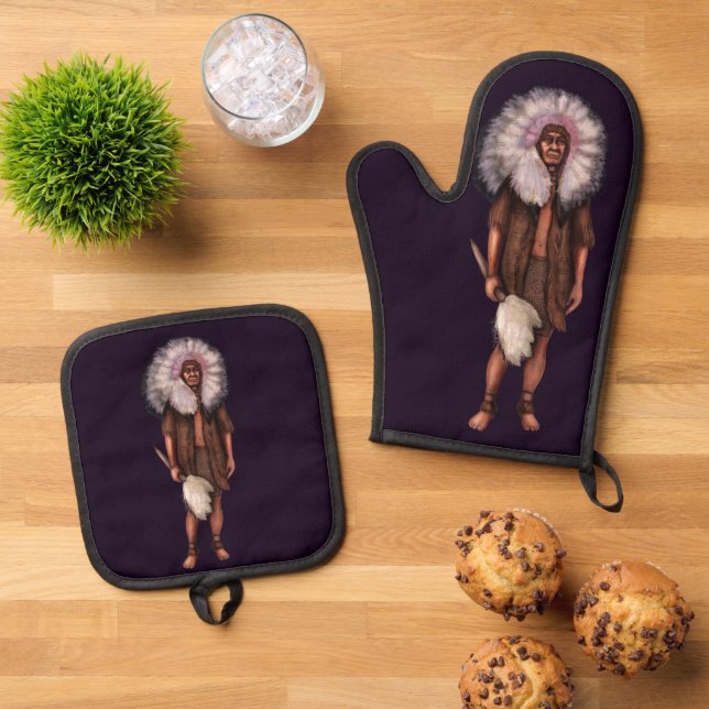 Native American Heritage Oven Mitt & Pot Holder Set (Top Down)