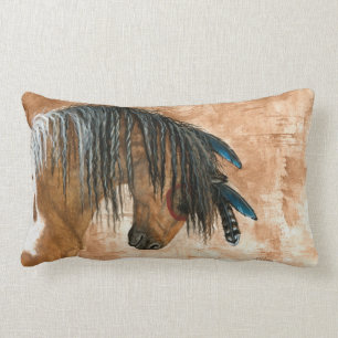 Native American Horse by BiHrle Pillow