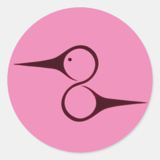 Native American Hummingbird Symbol Classic Round Sticker