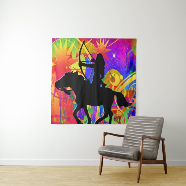  Native American Hunter Tapestry (In Situ)