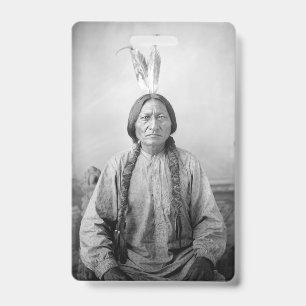 Native American Icon: Lakota Leader Sitting Bull   Badge
