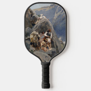 Native American Icons: Apache Warriors, US Cavalry Pickleball Paddle