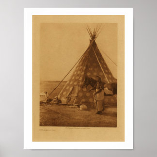 Native American Indian Blackfoot TeePee Art Poster