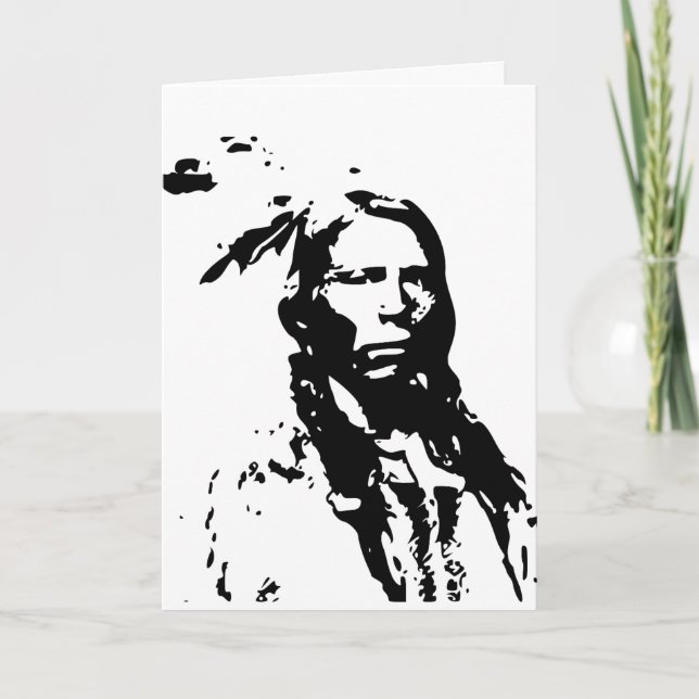 NATIVE AMERICAN INDIAN BLANK CARD (Front)