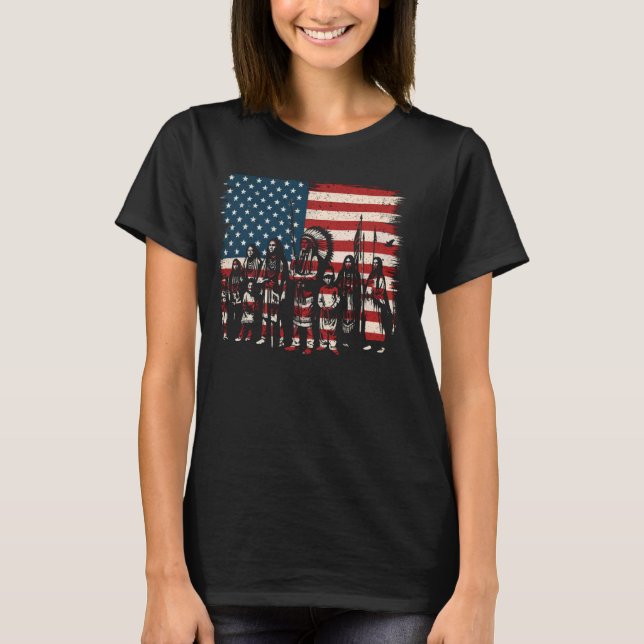 Native American Indian Cherokee Apache Tribe Indig T-Shirt (Front)