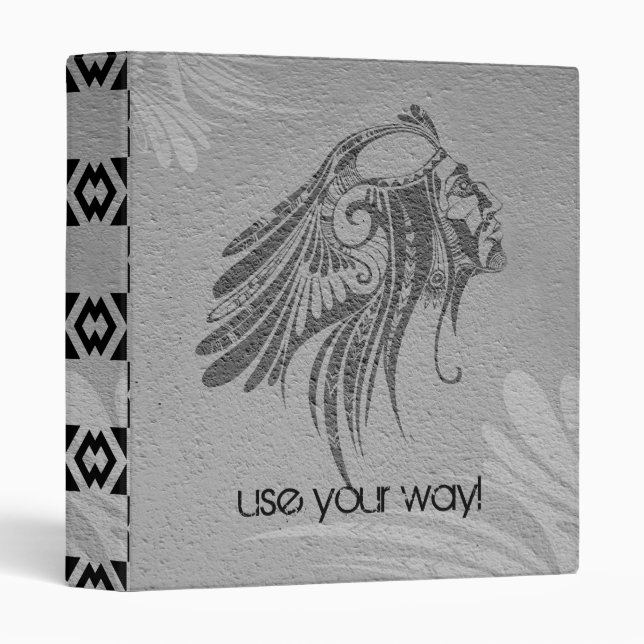 Native American Indian Chief Avery Binder (Front/Spine)