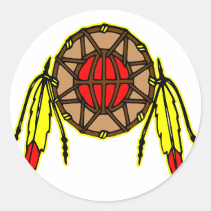 Native American Indian Classic Round Sticker