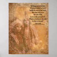 Native American Indian couple Chief Seattle quote