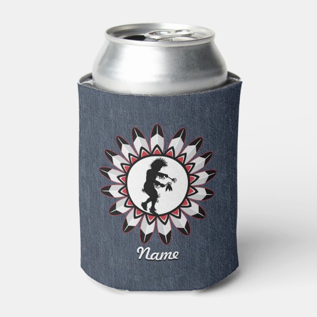 Native American Indian Dance Can Cooler (Can Front)