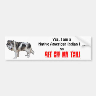 Native American Indian Dog Bumper Sticker