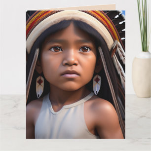 NATIVE AMERICAN INDIAN GIRL ART BIRTHDAY CARDS
