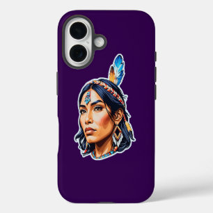 Native American Indian Lady iPhone Case