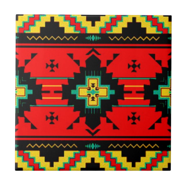 Native American Indian Ornamental Tile (Front)