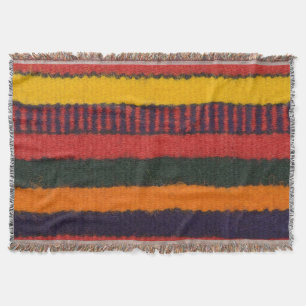 Native American Indian rainbow colour Throw Blanket