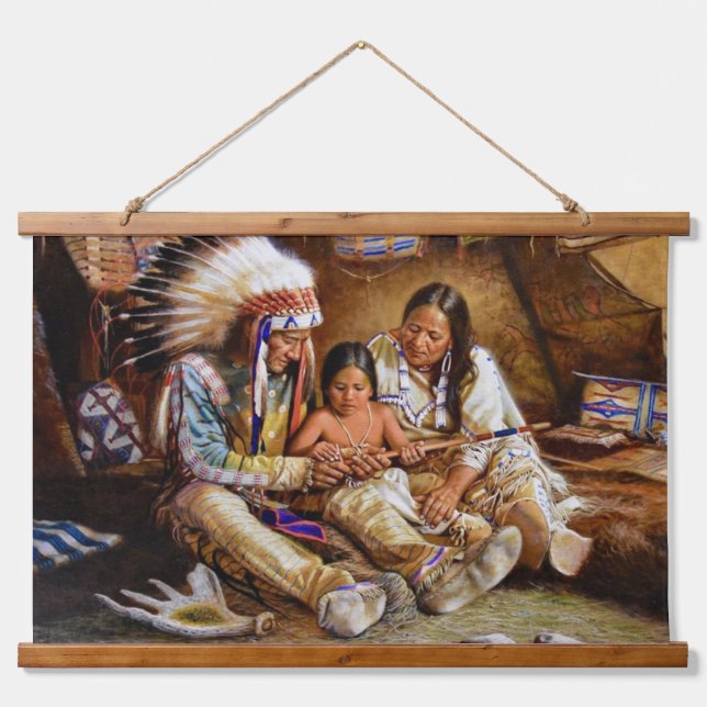 Native American Indian Southwest Art Wall Hanging Tapestry (Front)