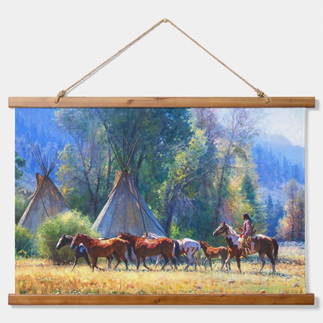 Native American Indian Southwest Art Wall Hanging Tapestry (Front)