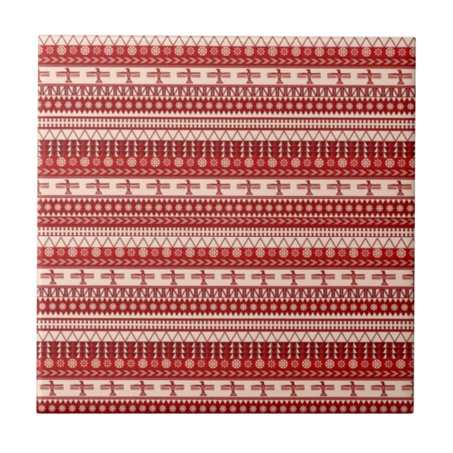 Native American Indian Thunderbird Pattern Tile (Front)