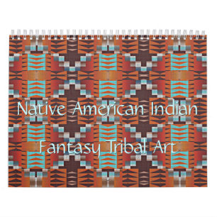 Native American Indian Tribal Pattern Art Calendar