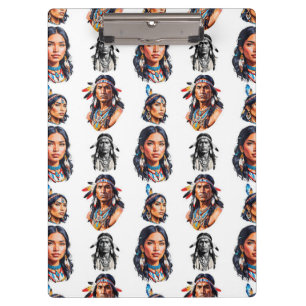 Native American Indian Tribe Pattern Design Clipboard