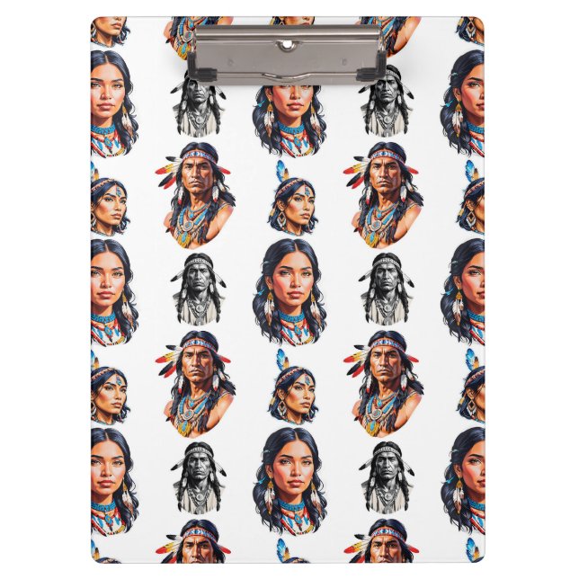 Native American Indian Tribe Pattern Design  Clipboard (Front)