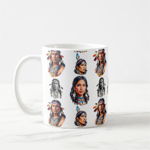 Native American Indian Tribe Pattern Design Coffee Mug