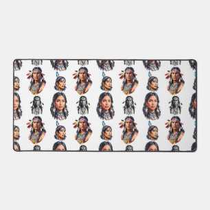 Native American Indian Tribe Pattern Design  Desk Mat