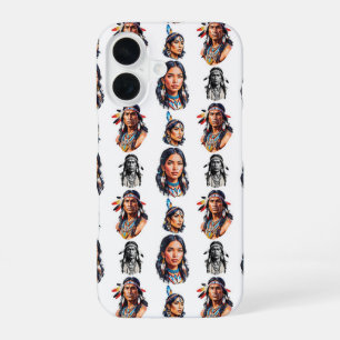 Native American Indian Tribe Pattern Design iPhone 16 Case