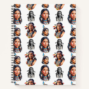 Native American Indian Tribe Pattern Design  Notebook