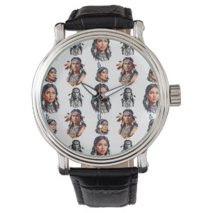 Native American Indian Tribe Pattern Design  Watch