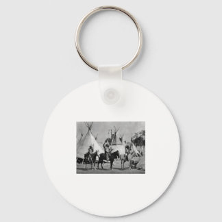 Native American Indian Vintage Portrait Keychain
