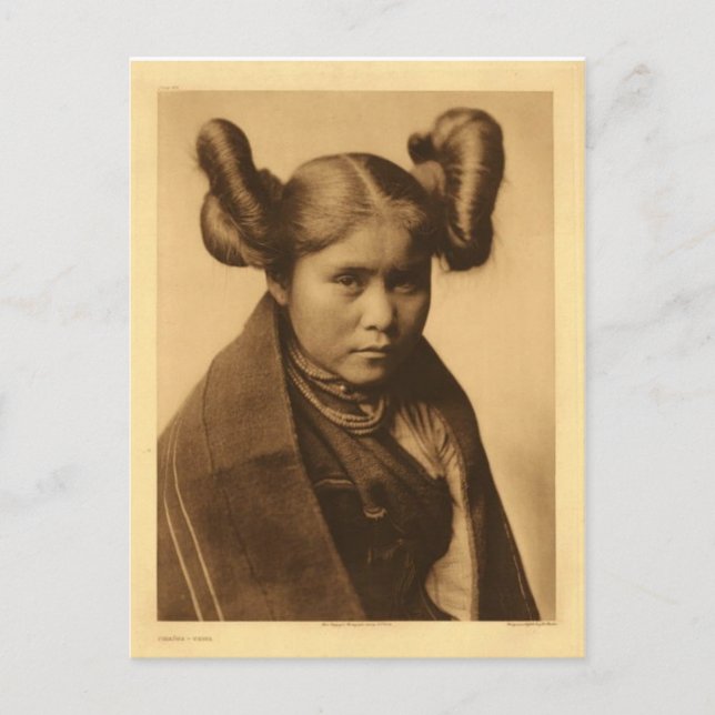 Native American Indian Vintage Portrait Postcard (Front)