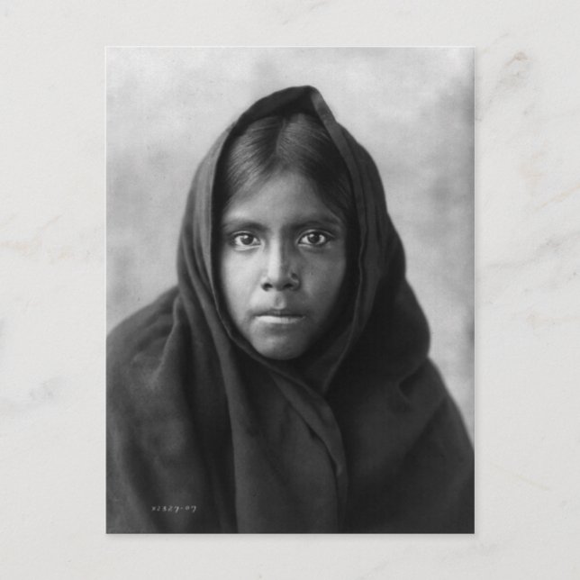 Native American Indian Vintage Portrait Postcard (Front)