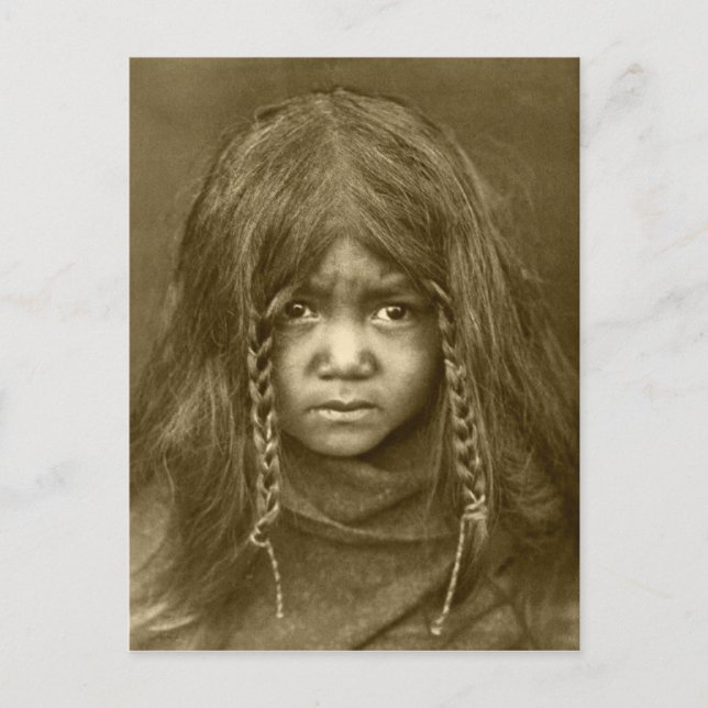 Native American Indian Vintage Portrait Postcard (Front)