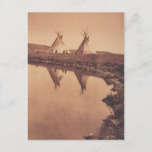 Native American Indian Vintage Portrait Postcard