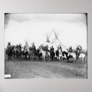 Native American Indian Vintage Portrait Poster