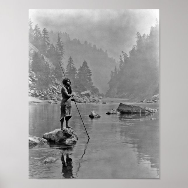 Native American Indian Vintage Portrait Poster (Front)