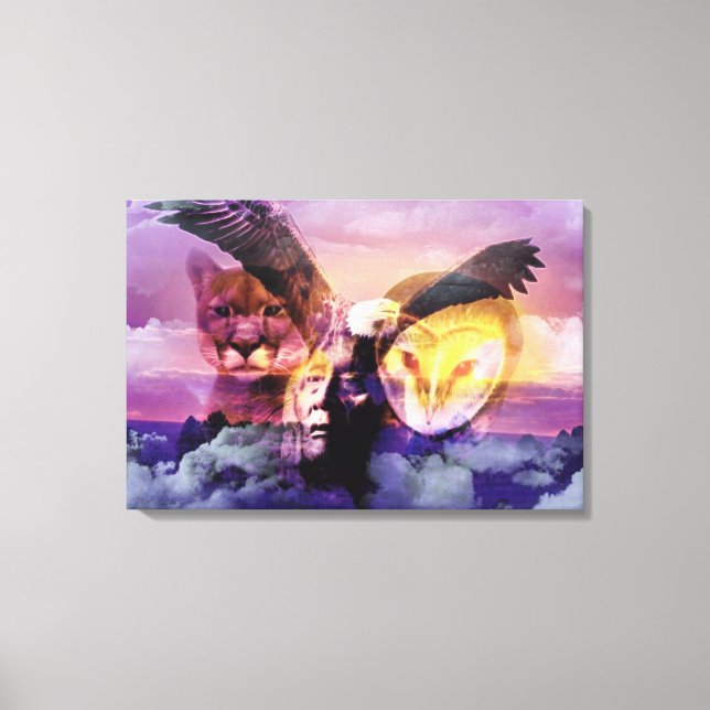 Native American Indian Warrior Canvas Print (Front)